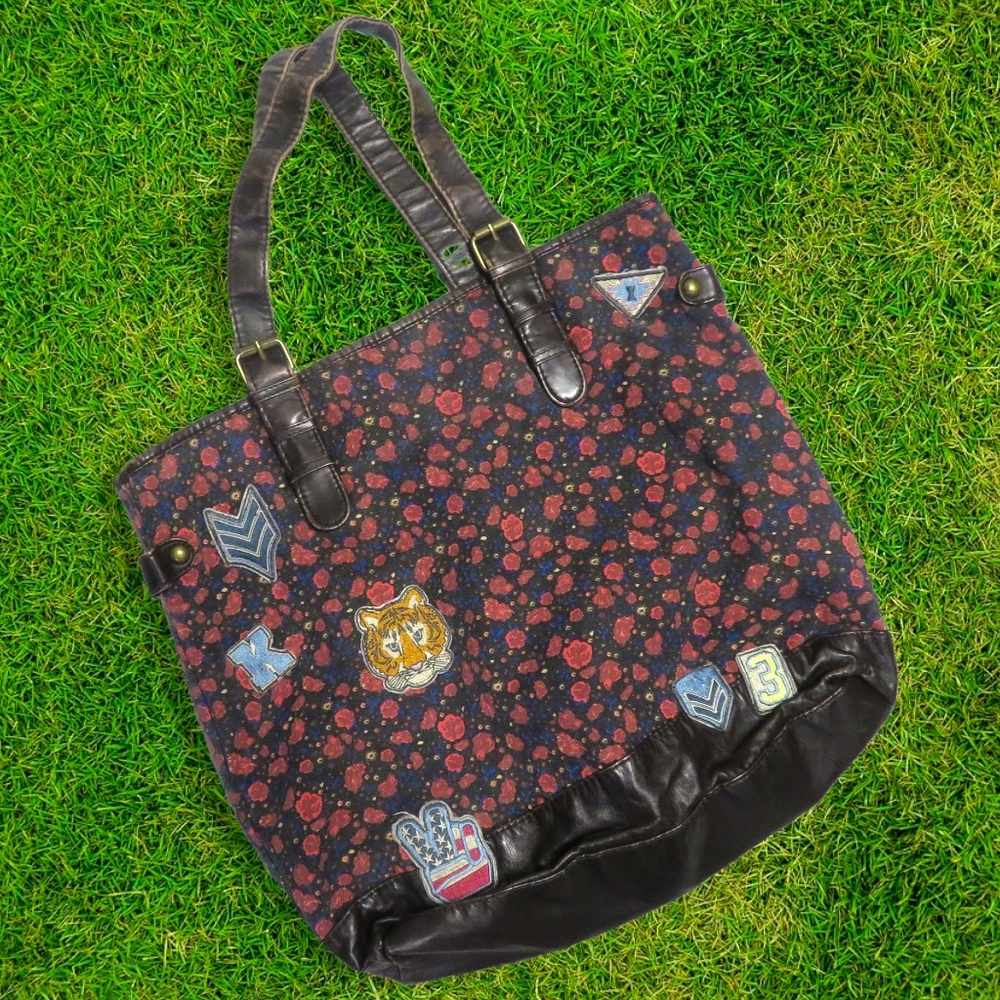 Vintage Mudd Tote Indie Y2K Patch Floral Purse Bag
